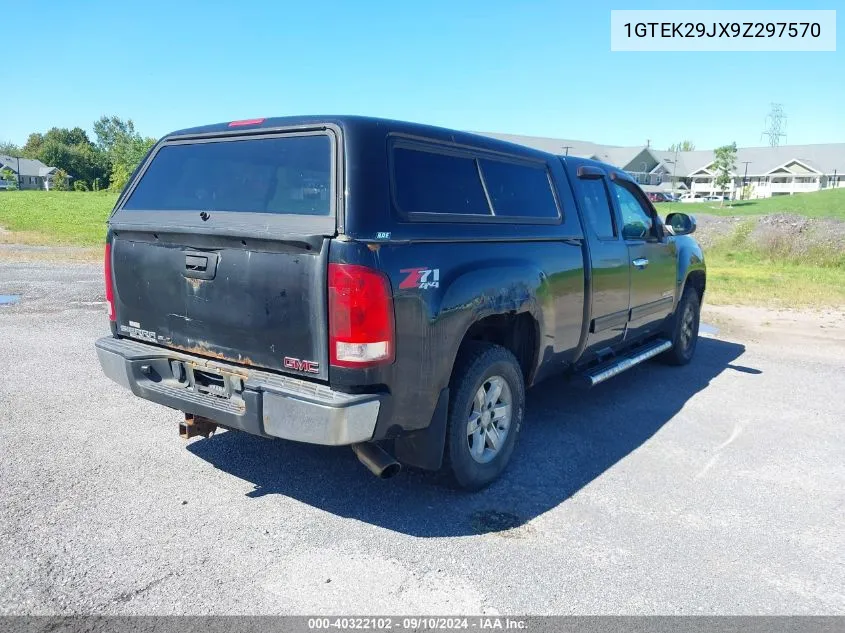 2009 GMC Sierra K1500 Sle VIN: 1GTEK29JX9Z297570 Lot: 40322102