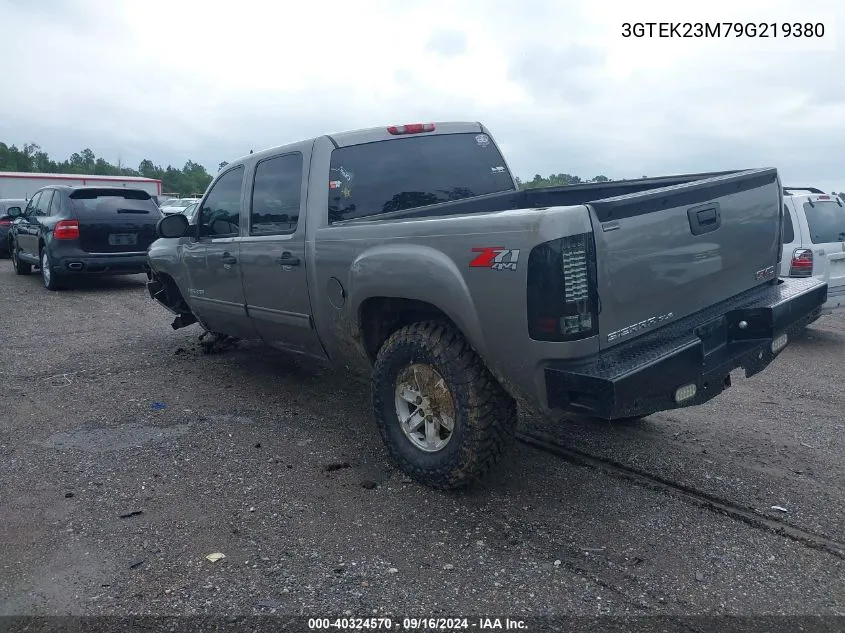 2009 GMC Sierra K1500 Sle VIN: 3GTEK23M79G219380 Lot: 40324570