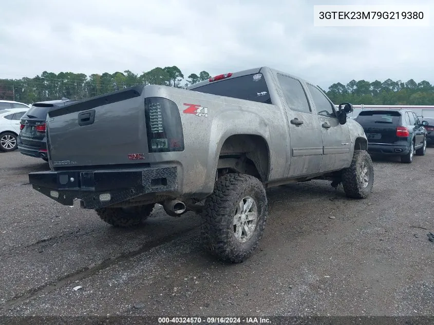 2009 GMC Sierra K1500 Sle VIN: 3GTEK23M79G219380 Lot: 40324570