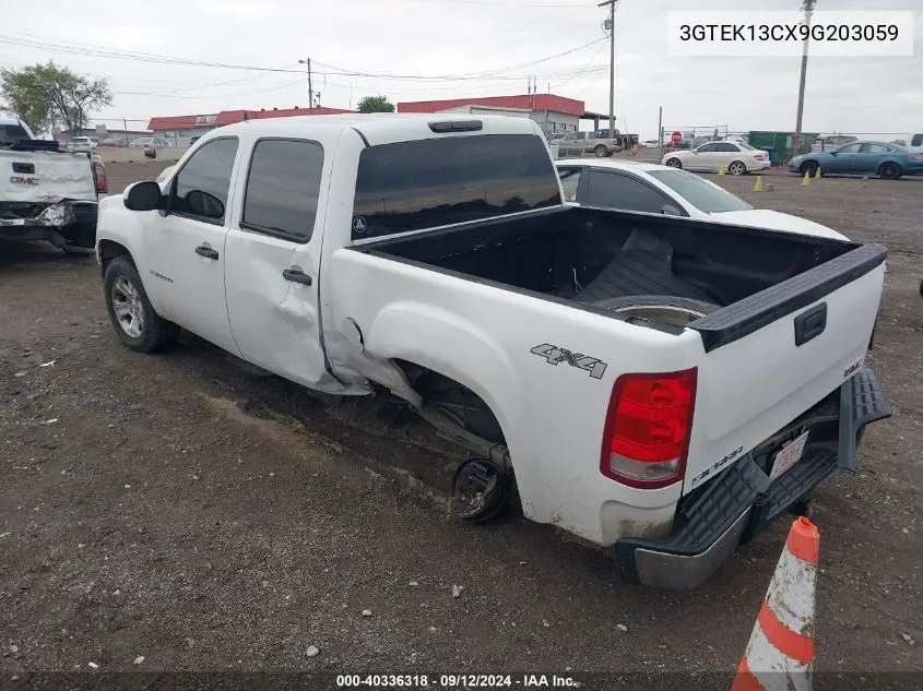 2009 GMC Sierra 1500 Sl VIN: 3GTEK13CX9G203059 Lot: 40336318