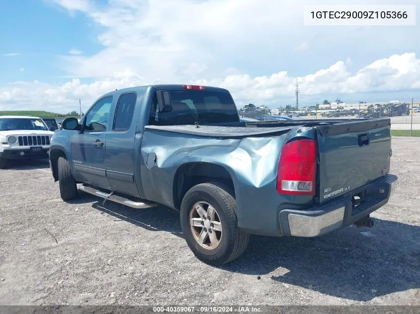 2009 GMC Sierra 1500 Sle VIN: 1GTEC29009Z105366 Lot: 40359067