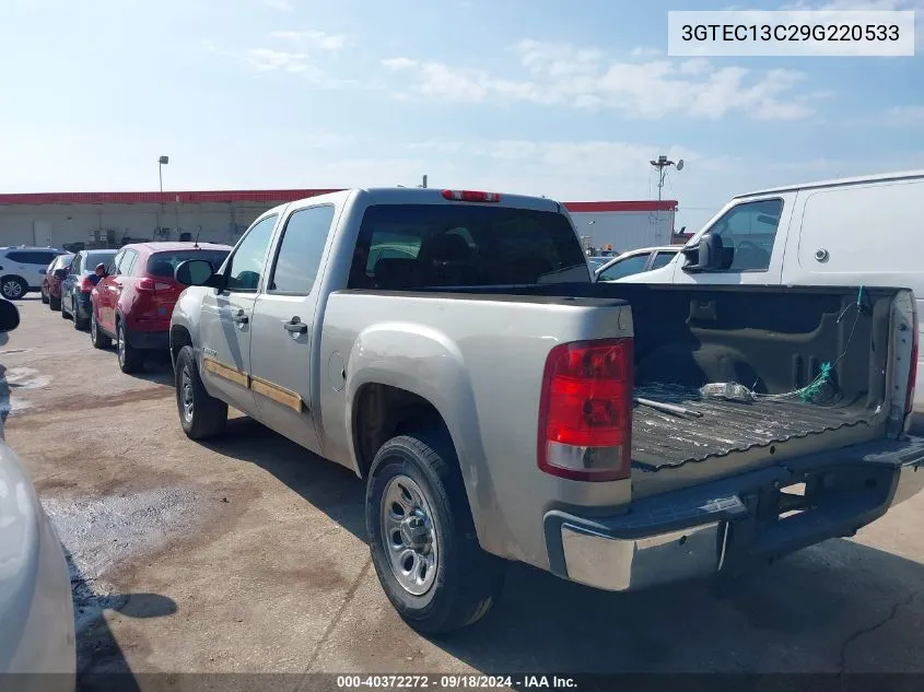 2009 GMC Sierra 1500 Sl VIN: 3GTEC13C29G220533 Lot: 40372272