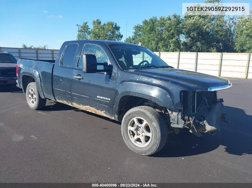 2009 GMC Sierra 1500 K1500 Sle VIN: 1GTEK29059Z292915 Lot: 40400096