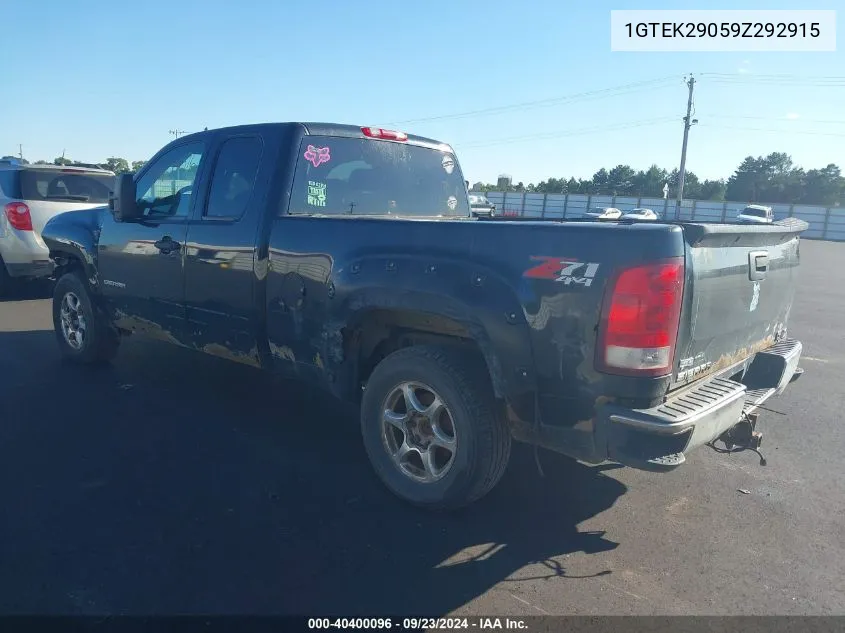 1GTEK29059Z292915 2009 GMC Sierra 1500 K1500 Sle