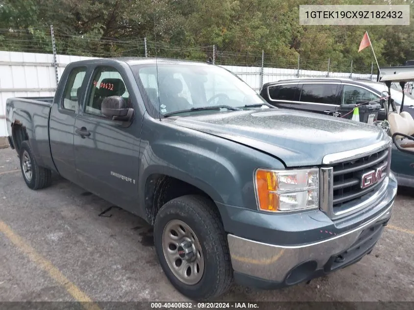 2009 GMC Sierra 1500 Work Truck VIN: 1GTEK19CX9Z182432 Lot: 40400632