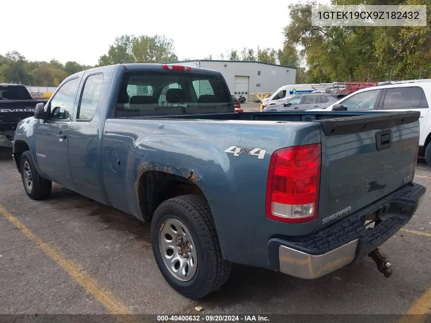 2009 GMC Sierra 1500 Work Truck VIN: 1GTEK19CX9Z182432 Lot: 40400632