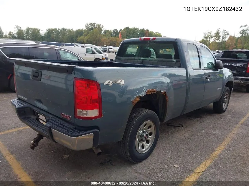 2009 GMC Sierra 1500 Work Truck VIN: 1GTEK19CX9Z182432 Lot: 40400632