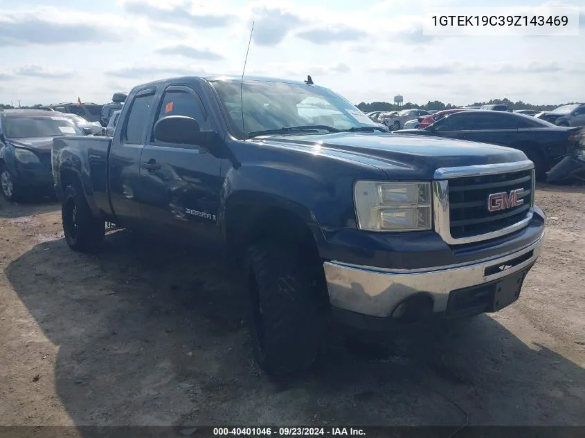 2009 GMC Sierra 1500 Work Truck VIN: 1GTEK19C39Z143469 Lot: 40401046