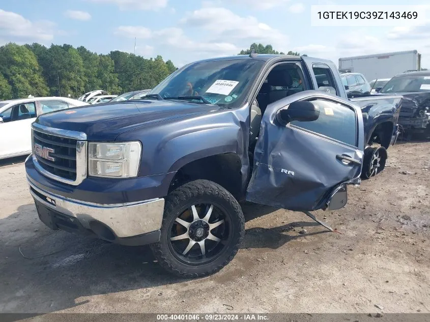 2009 GMC Sierra 1500 Work Truck VIN: 1GTEK19C39Z143469 Lot: 40401046