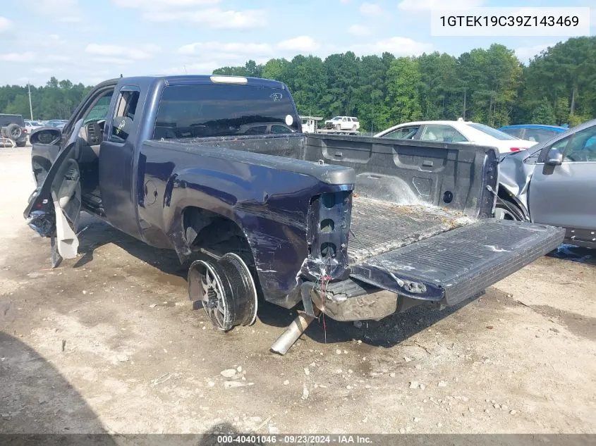 2009 GMC Sierra 1500 Work Truck VIN: 1GTEK19C39Z143469 Lot: 40401046