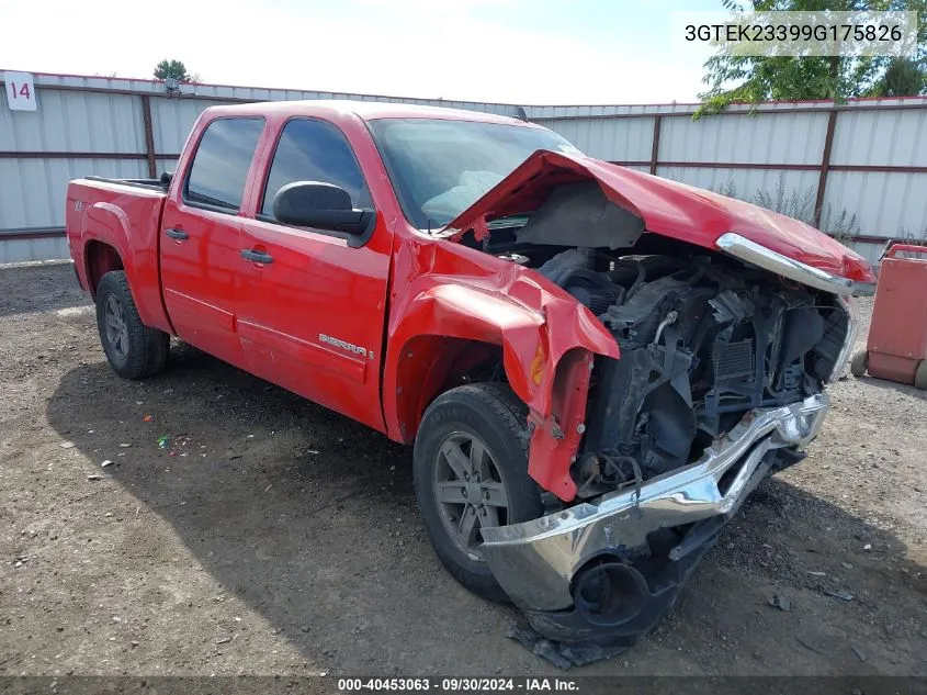 2009 GMC Sierra 1500 Sle VIN: 3GTEK23399G175826 Lot: 40453063