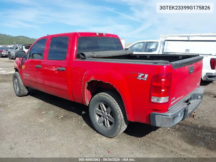 2009 GMC Sierra 1500 Sle VIN: 3GTEK23399G175826 Lot: 40453063