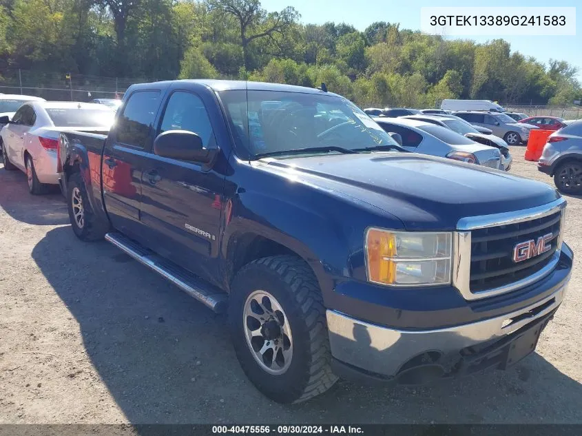 2009 GMC Sierra 1500 Work Truck VIN: 3GTEK13389G241583 Lot: 40475556