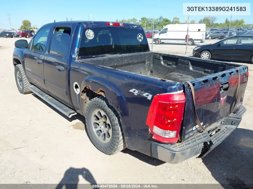 2009 GMC Sierra 1500 Work Truck VIN: 3GTEK13389G241583 Lot: 40475556