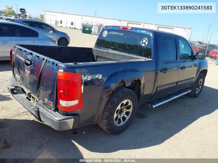 2009 GMC Sierra 1500 Work Truck VIN: 3GTEK13389G241583 Lot: 40475556