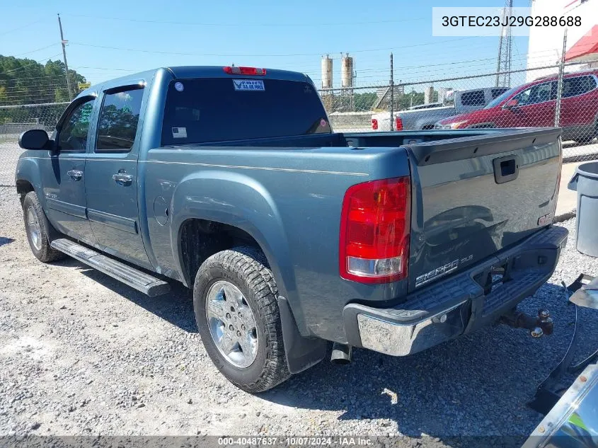 2009 GMC Sierra C1500 Sle VIN: 3GTEC23J29G288688 Lot: 40487637