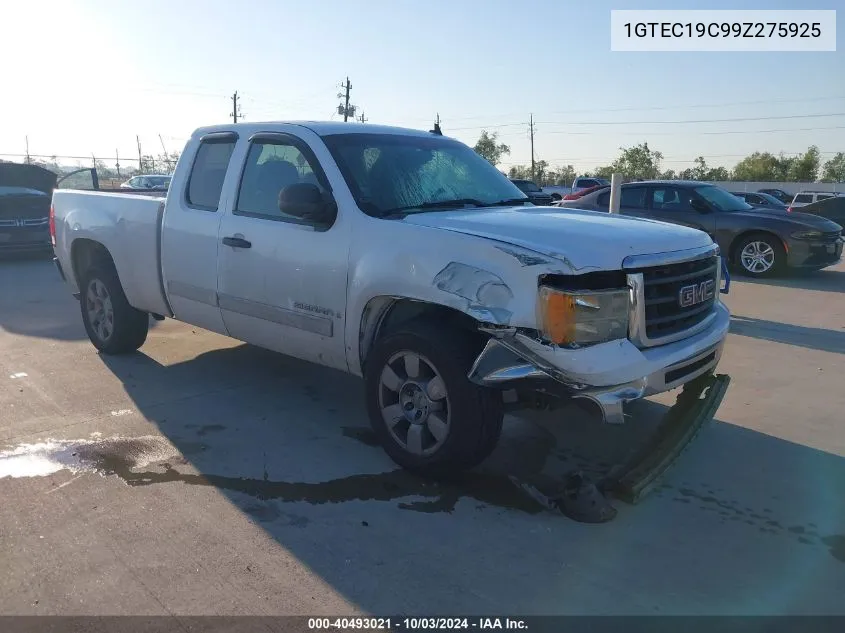 2009 GMC Sierra 1500 Sl VIN: 1GTEC19C99Z275925 Lot: 40493021