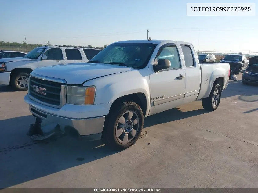 1GTEC19C99Z275925 2009 GMC Sierra 1500 Sl