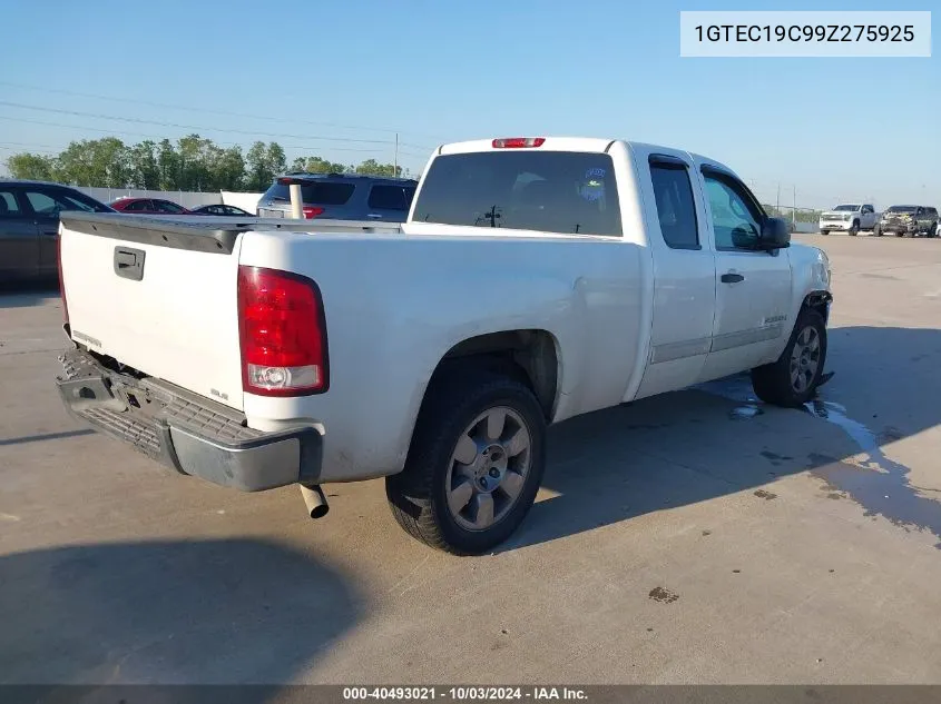 2009 GMC Sierra 1500 Sl VIN: 1GTEC19C99Z275925 Lot: 40493021