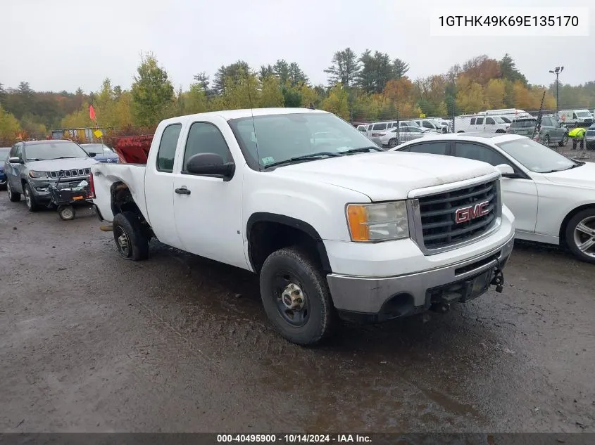 2009 GMC Sierra 2500Hd Work Truck VIN: 1GTHK49K69E135170 Lot: 40495900