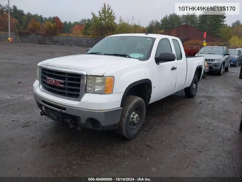 2009 GMC Sierra 2500Hd Work Truck VIN: 1GTHK49K69E135170 Lot: 40495900