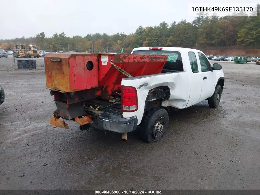 2009 GMC Sierra 2500Hd Work Truck VIN: 1GTHK49K69E135170 Lot: 40495900