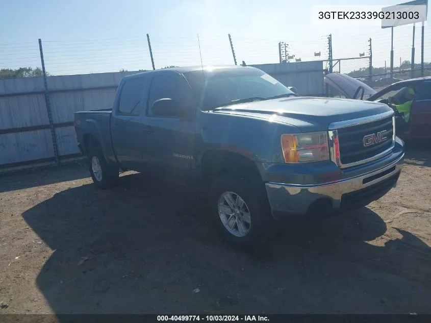 2009 GMC Sierra 1500 Sle VIN: 3GTEK23339G213003 Lot: 40499774