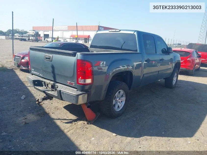 2009 GMC Sierra 1500 Sle VIN: 3GTEK23339G213003 Lot: 40499774