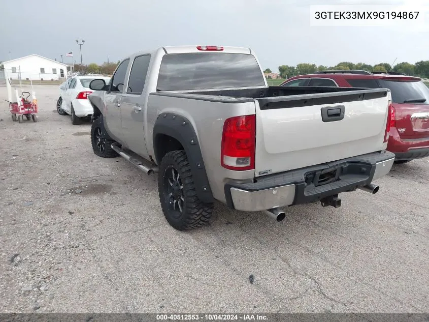 2009 GMC Sierra 1500 Slt VIN: 3GTEK33MX9G194867 Lot: 40512553