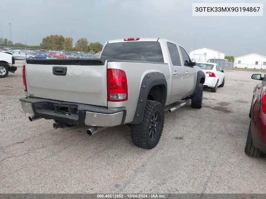 2009 GMC Sierra 1500 Slt VIN: 3GTEK33MX9G194867 Lot: 40512553