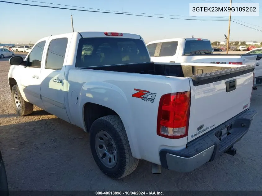 2009 GMC Sierra 1500 Sle VIN: 3GTEK23MX9G109262 Lot: 40513898