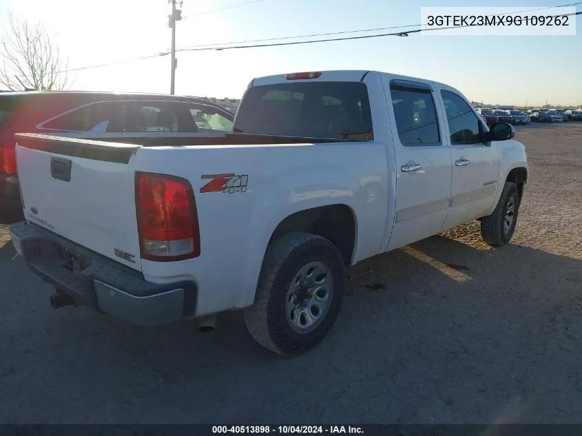 2009 GMC Sierra 1500 Sle VIN: 3GTEK23MX9G109262 Lot: 40513898