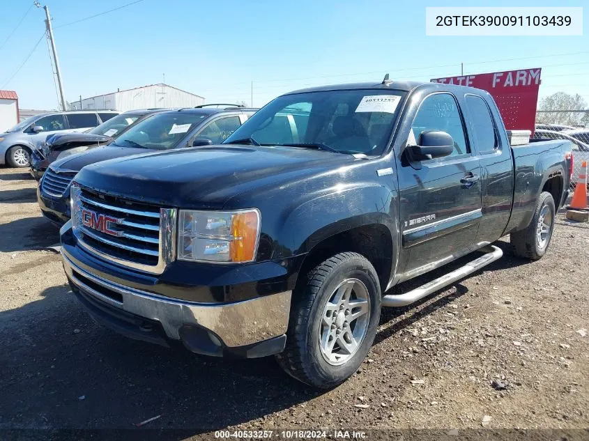 2009 GMC Sierra 1500 Slt VIN: 2GTEK390091103439 Lot: 40533257