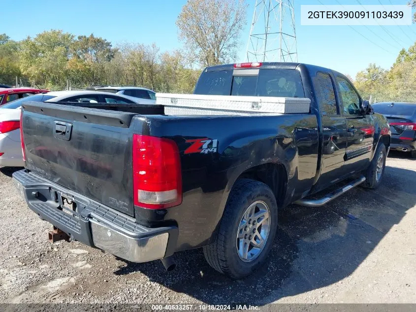 2009 GMC Sierra 1500 Slt VIN: 2GTEK390091103439 Lot: 40533257