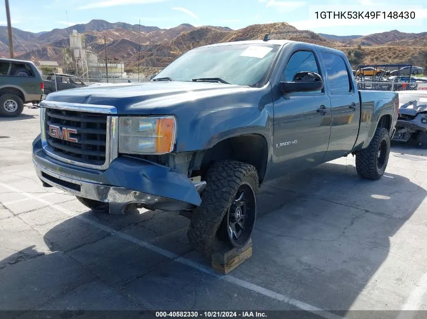 1GTHK53K49F148430 2009 GMC Sierra 2500Hd Sle