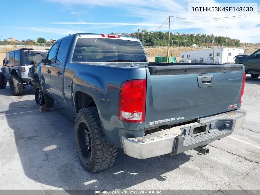 2009 GMC Sierra 2500Hd Sle VIN: 1GTHK53K49F148430 Lot: 40582330