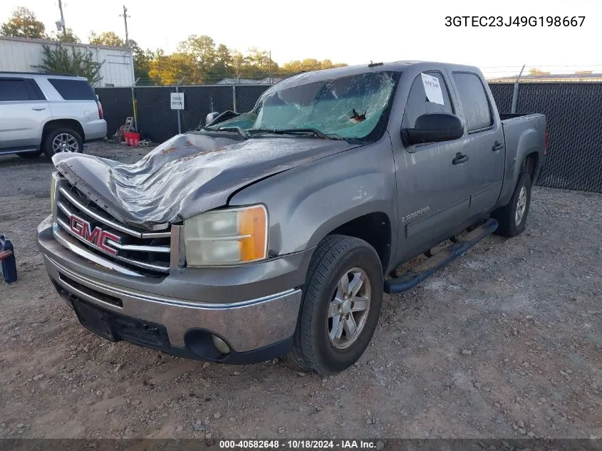 2009 GMC Sierra 1500 Sle VIN: 3GTEC23J49G198667 Lot: 40582648