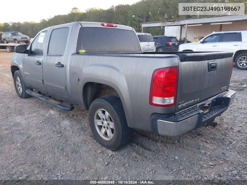 2009 GMC Sierra 1500 Sle VIN: 3GTEC23J49G198667 Lot: 40582648