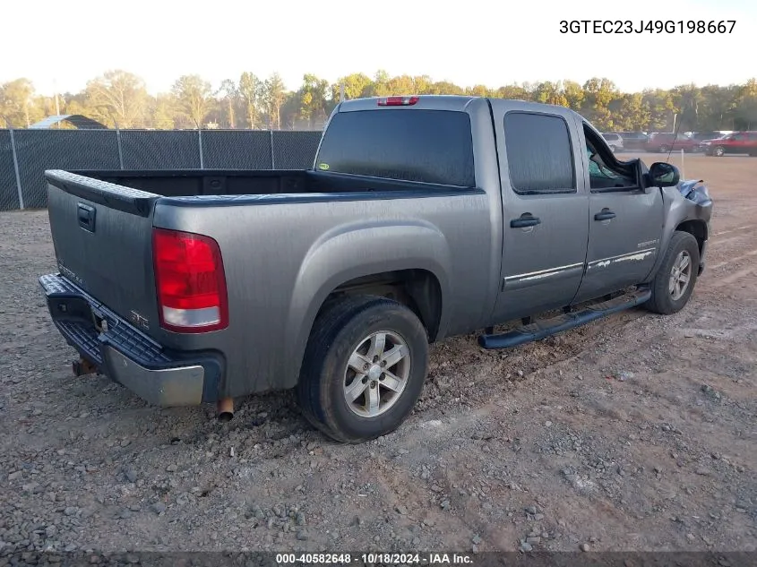 2009 GMC Sierra 1500 Sle VIN: 3GTEC23J49G198667 Lot: 40582648