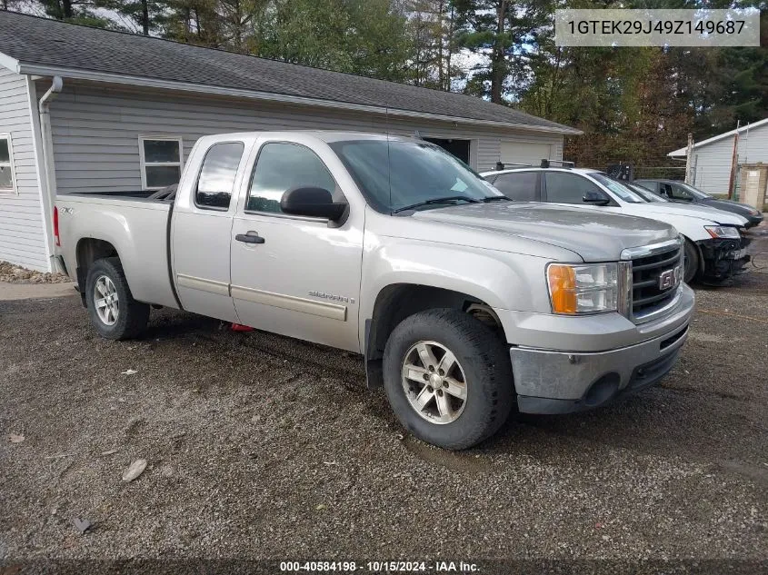 1GTEK29J49Z149687 2009 GMC Sierra 1500 Sle