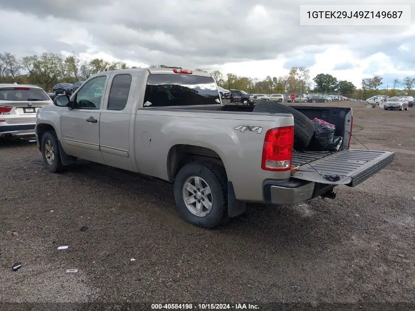 1GTEK29J49Z149687 2009 GMC Sierra 1500 Sle