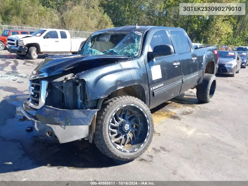 2009 GMC Sierra 1500 Sle VIN: 3GTEK23309G279010 Lot: 40585811