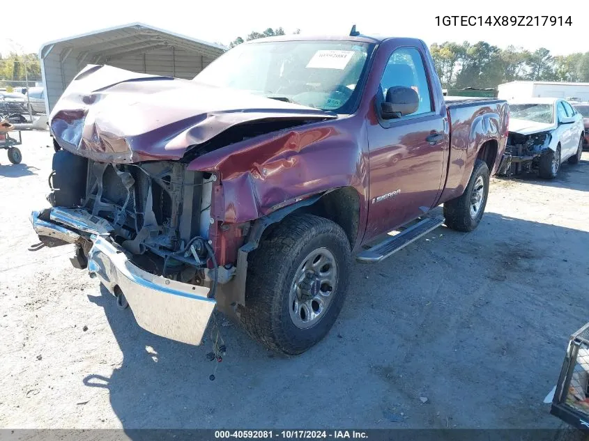 2009 GMC Sierra 1500 Work Truck VIN: 1GTEC14X89Z217914 Lot: 40592081