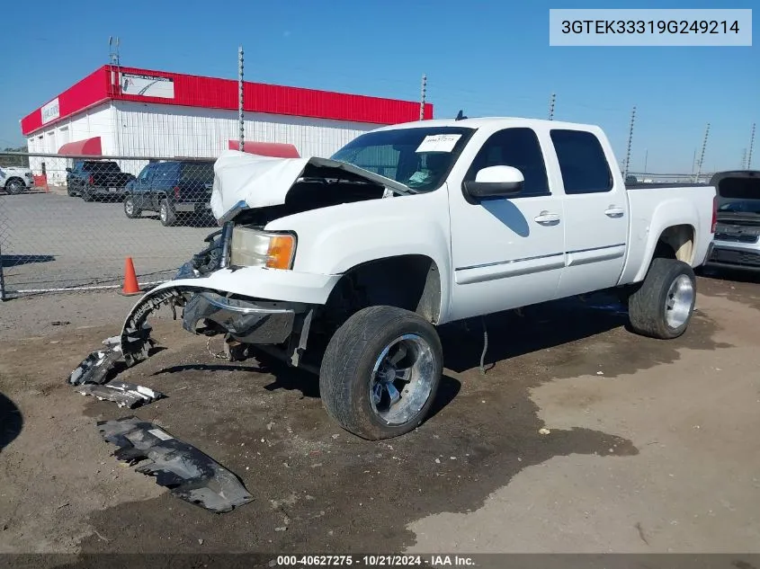 2009 GMC Sierra K1500 Slt VIN: 3GTEK33319G249214 Lot: 40627275