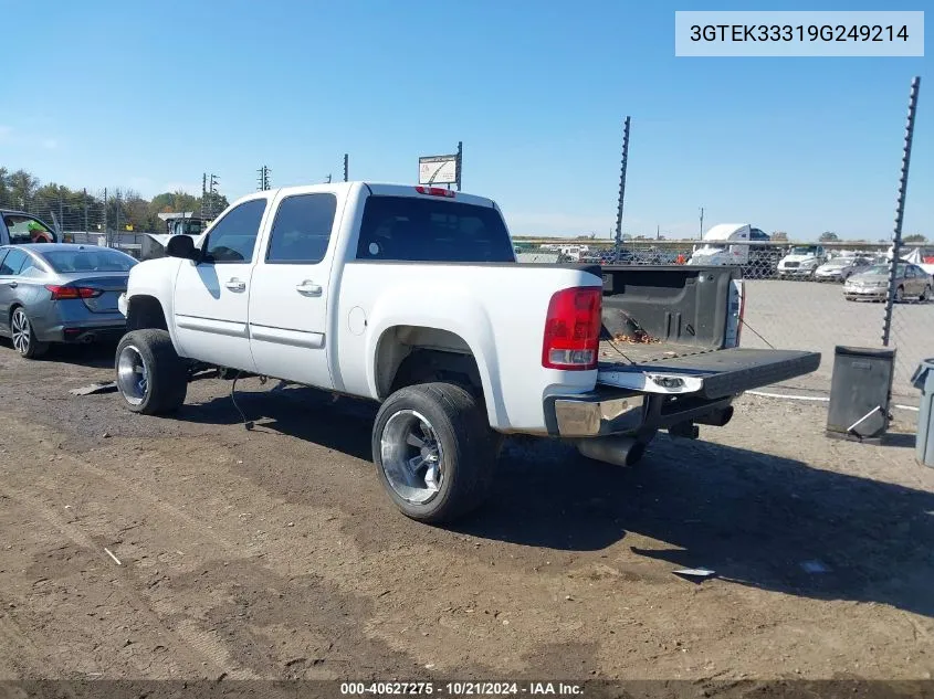 2009 GMC Sierra K1500 Slt VIN: 3GTEK33319G249214 Lot: 40627275