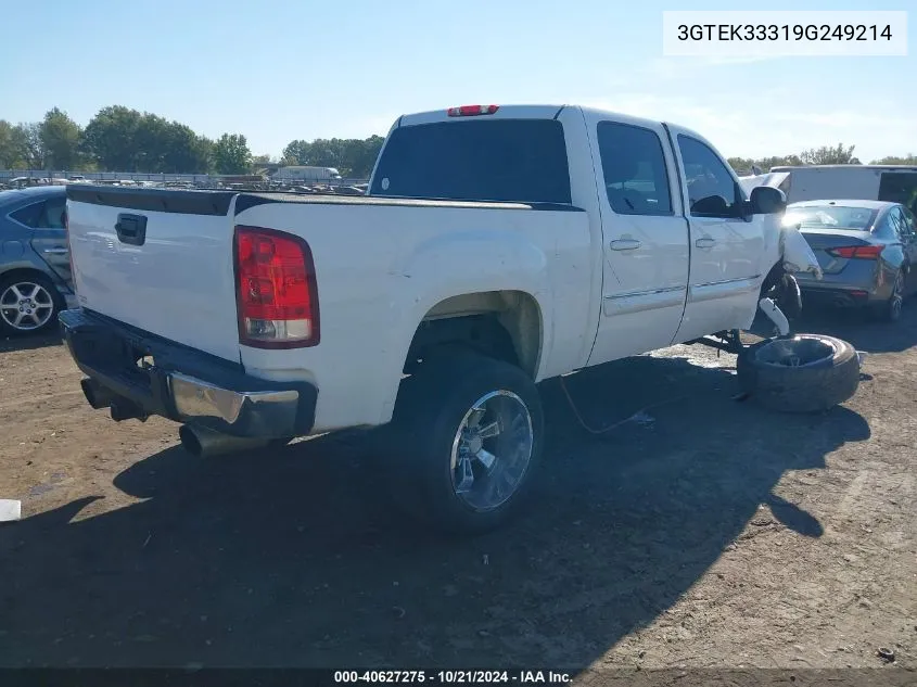 2009 GMC Sierra K1500 Slt VIN: 3GTEK33319G249214 Lot: 40627275