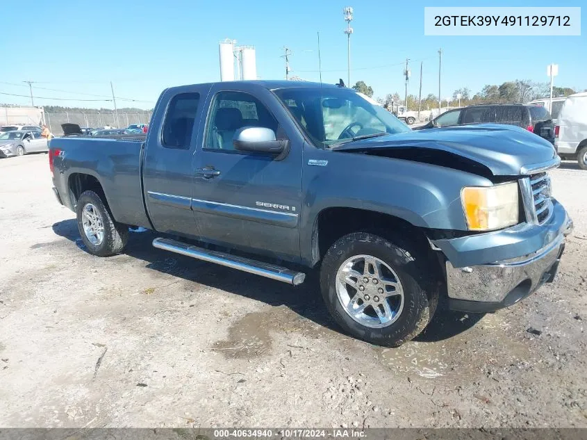 2009 GMC Sierra 1500 Slt VIN: 2GTEK39Y491129712 Lot: 40634940