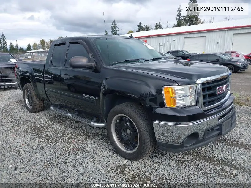 2009 GMC Sierra 1500 Sle VIN: 2GTEK290191112466 Lot: 40637491