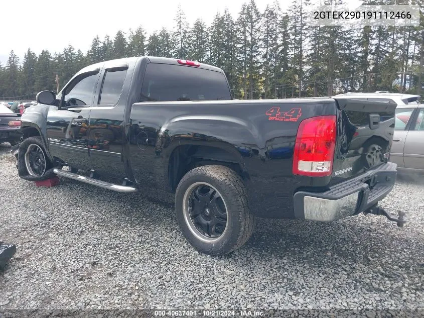 2GTEK290191112466 2009 GMC Sierra 1500 Sle