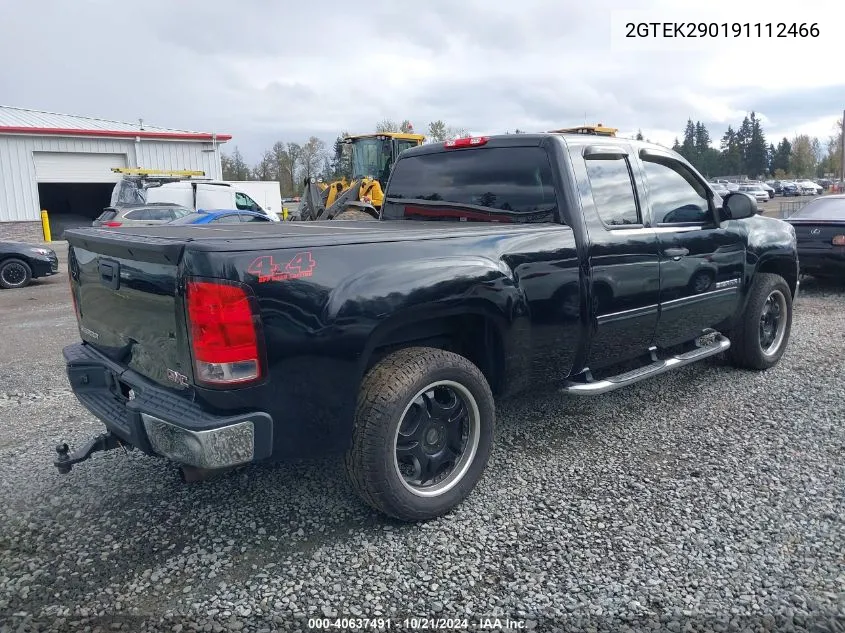 2009 GMC Sierra 1500 Sle VIN: 2GTEK290191112466 Lot: 40637491